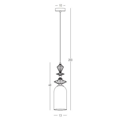 Zambelis 22078 - Hanglamp aan een koord 1xE27/40W/230V