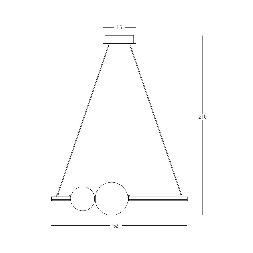 Zambelis 22108 - Suspension filaire à intensité variable LED/11W/230V doré