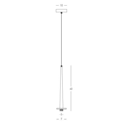 Zambelis 22110 - LED Hanglamp aan een koord LED/3W/230V CRI90 zwart