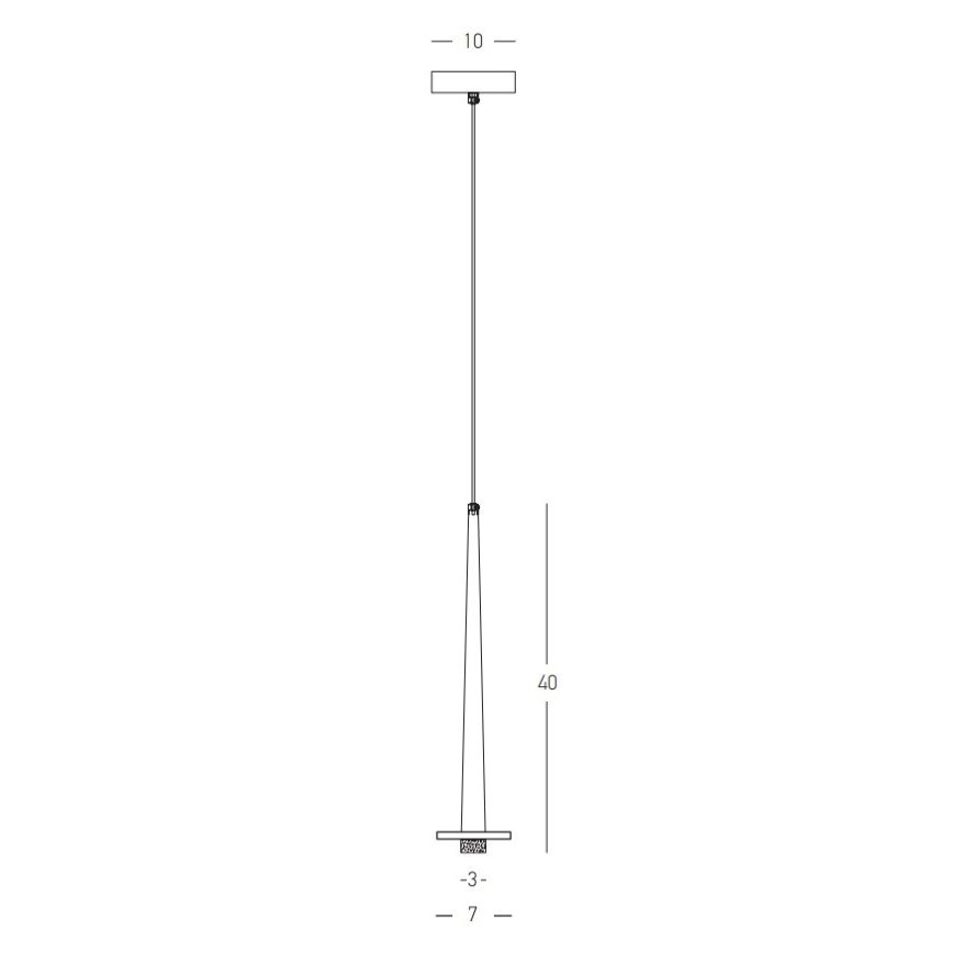 Zambelis 22111 - Suspension filaire LED/3W/230V CRI90 doré