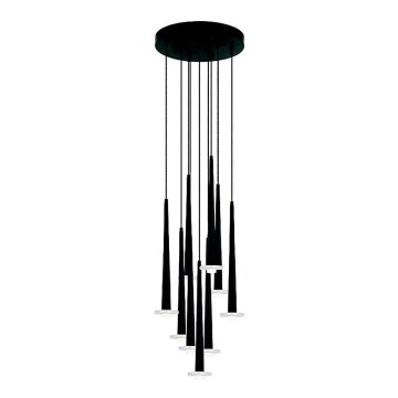 Zambelis 22113 - LED dimbare hanglamp aan kabel 9xLED/3W/230V CRI90 zwart