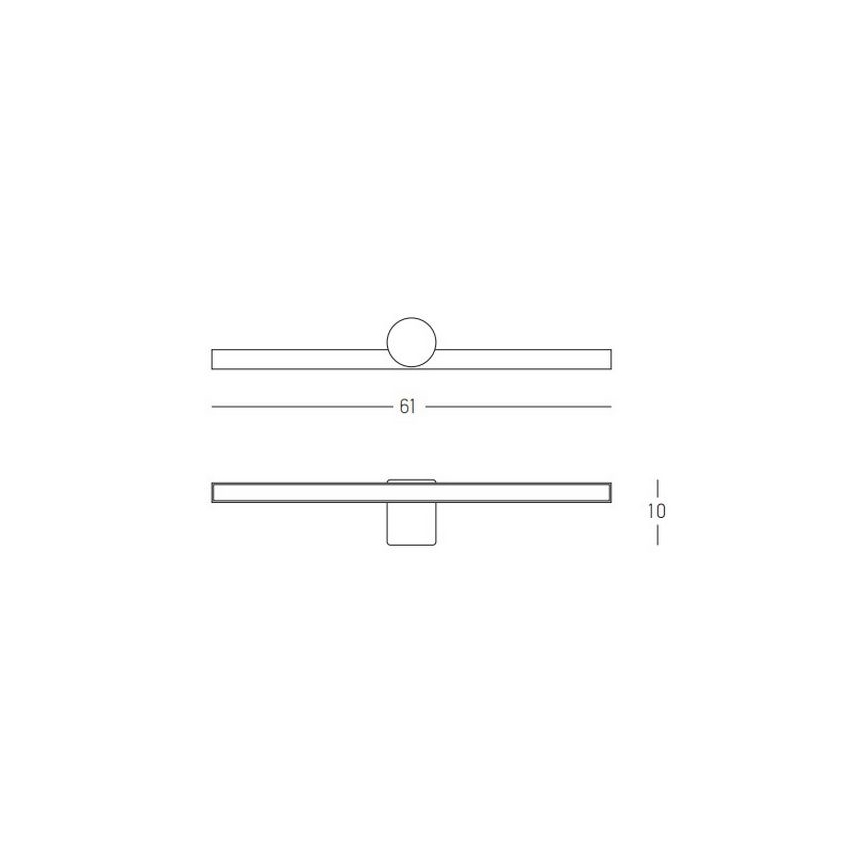Zambelis 22124 - Éclairage miroir salle de bain LED/10W/230V 61 cm IP54