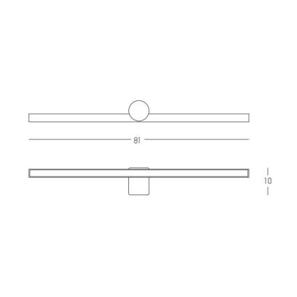 Zambelis 22125 - LED-badkamerspiegelverlichting LED/17W/230V 81 cm IP54