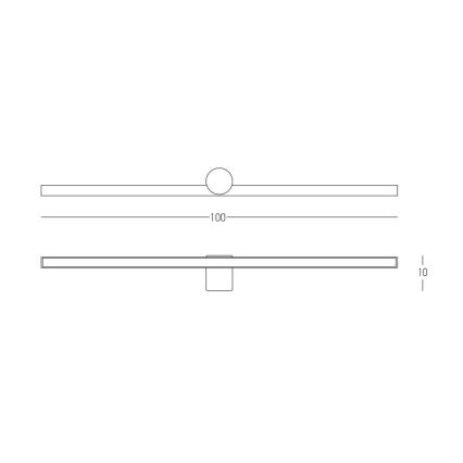 Zambelis 22126 - Éclairage de miroir salle de bain LED/21W/230V 100 cm IP54