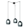 Zambelis 22145 - Hanglamp aan een koord 3xG9/5W/230V spin zwart