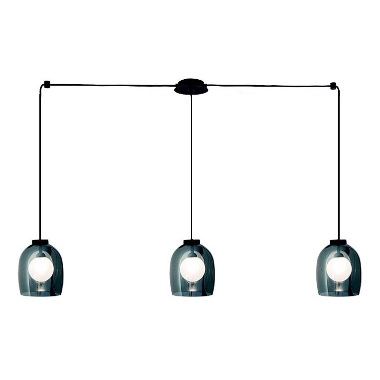 Zambelis 22146 - Suspension filaire 3xG9/5W/230V araignée noir