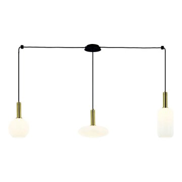 Zambelis 22151 - Hanglamp aan een koord 3xE27/40W/230V spin goud