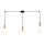 Zambelis 22151 - Hanglamp aan een koord 3xE27/40W/230V spin goud