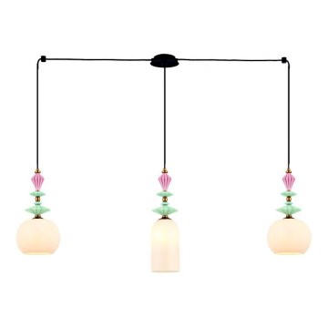Zambelis 22153 - Hanglamp aan een koord 3xE27/40W/230V spin keramiek