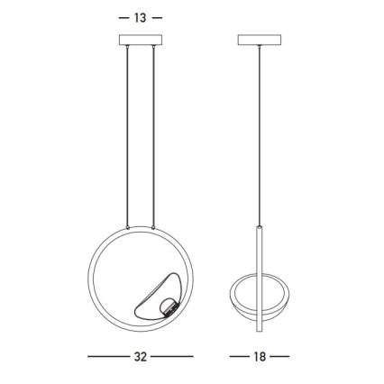 Zambelis 23028 - Dimbare LED hanglamp aan een koord LED/7W/230V 3000K goud