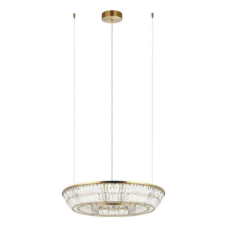 Zambelis 23048 - Suspension filaire à intensité variable en cristal LED/55W/230V CRI 90 3000K d. 80 cm laiton