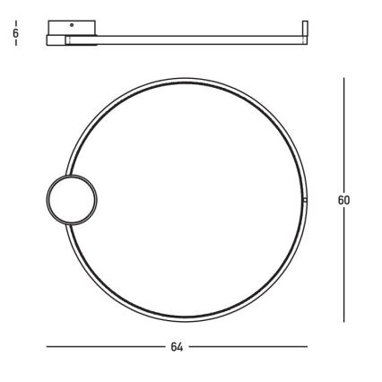 Zambelis 23096 - Dimbare LED plafondlamp LED/24W/230V 3000K diameter 60 cm goud
