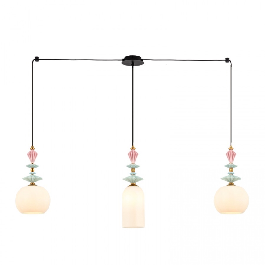 Zambelis A22079 - Abat-jour de rechange pour lustre, diamètre 21 cm, blanc