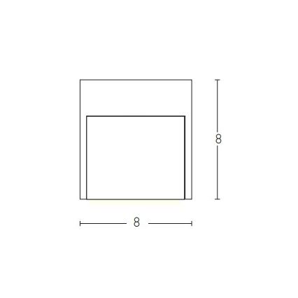 Zambelis E111 - LED Wandlamp voor buiten LED/3W/230V 3000K IP54
