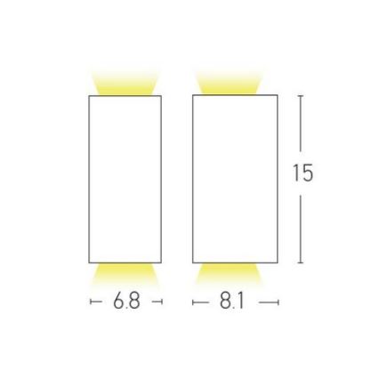 Zambelis E122 - Wandlamp voor buiten 2xGU10/15W/230V IP54 antraciet