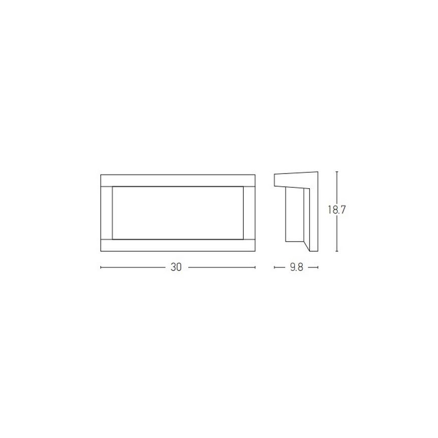 Zambelis E128 - Wandlamp voor buiten 1xE27/18W/230V IP54 antraciet