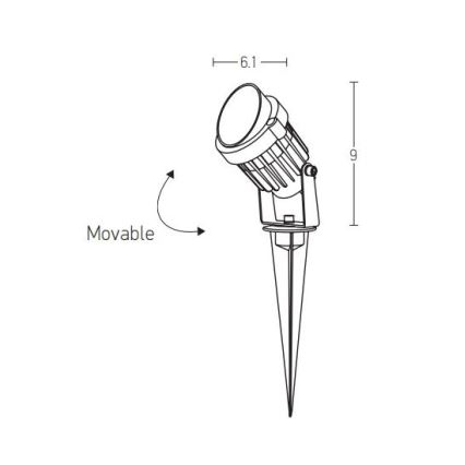 Zambelis E153 - Lampe LED extérieure LED/5W/230V IP65 anthracite