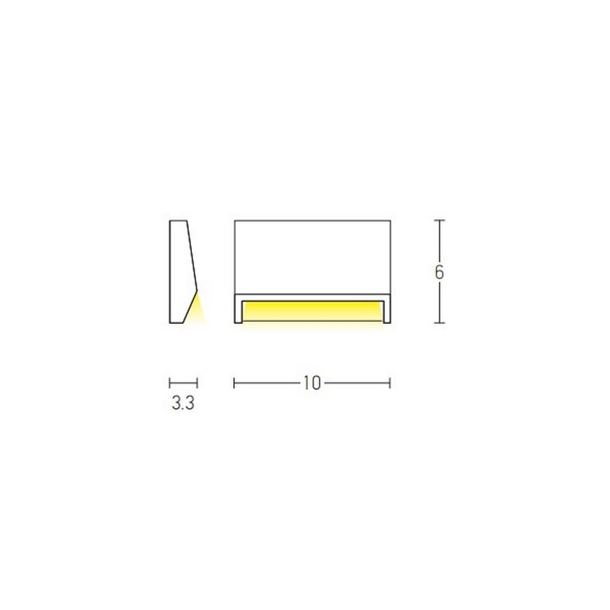 Zambelis E181 - Spot d'escalier LED d'extérieur LED/1,5W/230V IP54 anthracite