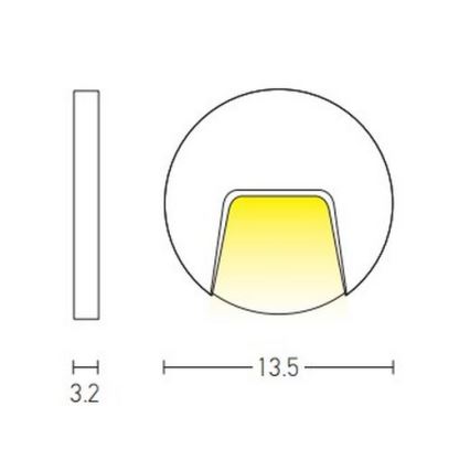 Zambelis E184 - LED Trapverlichting voor buiten LED/3W/230V IP54 wit