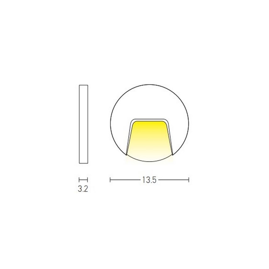 Zambelis E184 - LED Trapverlichting voor buiten LED/3W/230V IP54 wit