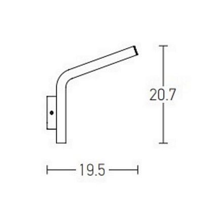 Zambelis E205 - LED Wandlamp voor buiten LED/10W/230V IP54 antraciet