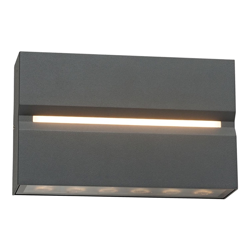 Zambelis E272 - LED Wandlamp voor buiten LED/15W/230V IP54 antraciet