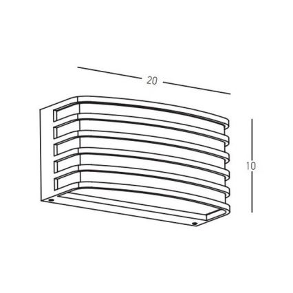 Zambelis E275 - Wandlamp voor buiten 1xE27/20W/230V IP54 bruin