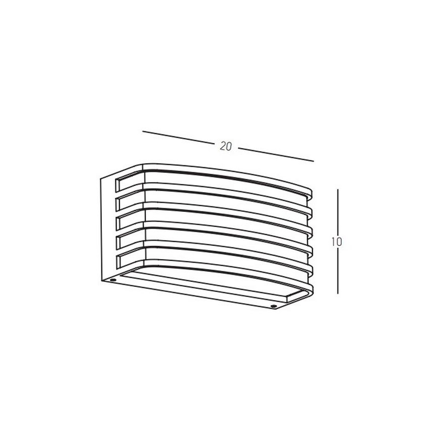 Zambelis E275 - Wandlamp voor buiten 1xE27/20W/230V IP54 bruin