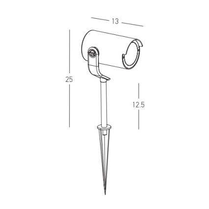 Zambelis E284 - Buitenlamp 1xGU10/20W/230V IP65 bruin