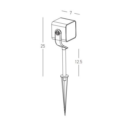 Zambelis E286 - LED Buitenlamp LED/12W/230V IP65 antraciet