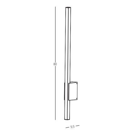 Zambelis E287 - LED Wandlamp voor buiten LED/12W/230V 3000K IP65 antraciet