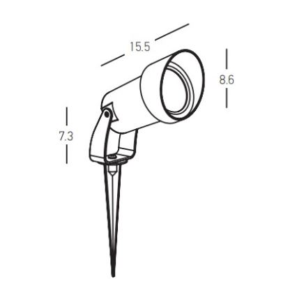 Zambelis E310 - Buitenlamp 1xGU10/7W/230V IP54