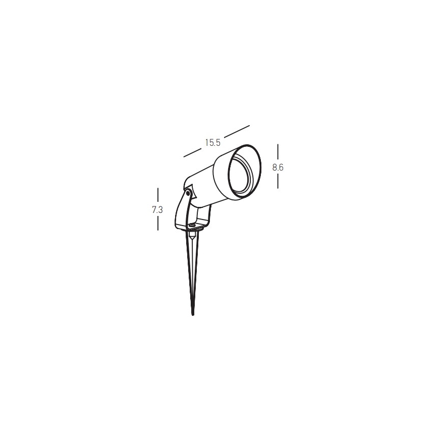 Zambelis E310 - Buitenlamp 1xGU10/7W/230V IP54