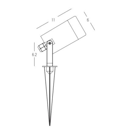 Zambelis E312 - Lampadaire d'extérieur 1xGU10/7W/230V IP54