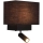 Zambelis H59 - Lampe murale LED/3W + 1xE27/40W/230V noir