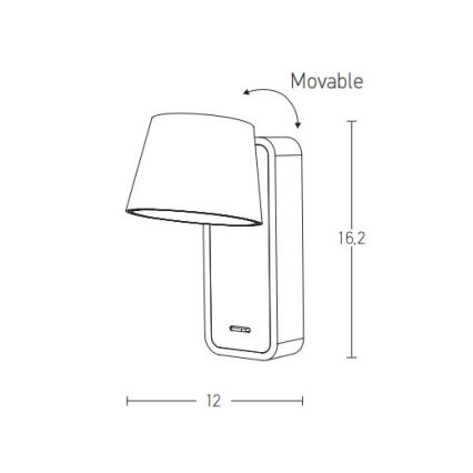 Zambelis H61 - Lampe murale LED/7W/230V marron