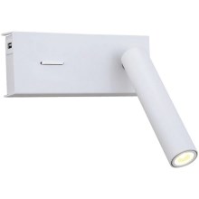 Zambelis H74 - Applique murale LED/3W/230V USB blanc