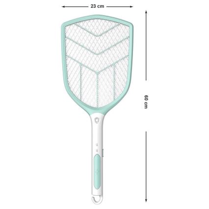 Zapper Racket - LED Elektrische insecten doder 1200 mAh/4,2V