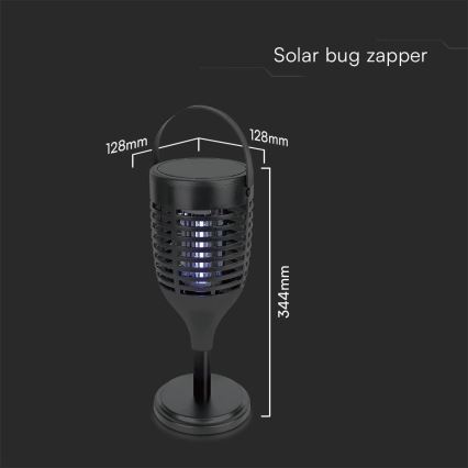 Zappeur solaire d'insectes 3en1 LED/1,3W/3,7V IP24 20 mat
