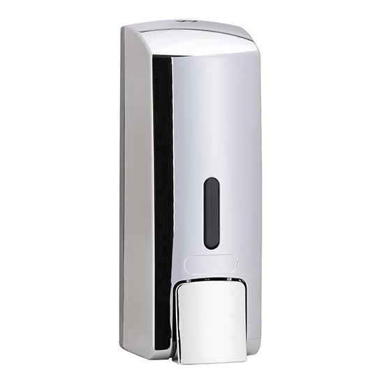 Zeepdispenser 6,5x18,5 cm zilver