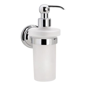 Zeepdispenser 8x19 cm zilverkleurig