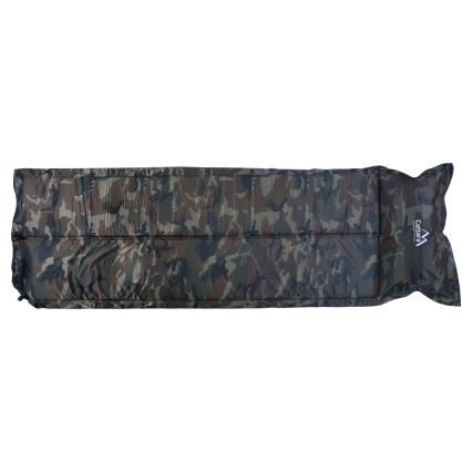 Zelf-opblazende campingmat met kussen camouflage