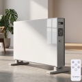 ZEVENTI - Convecteur électrique avec écran LCD 1250/2000W/230V blanc + télécommande