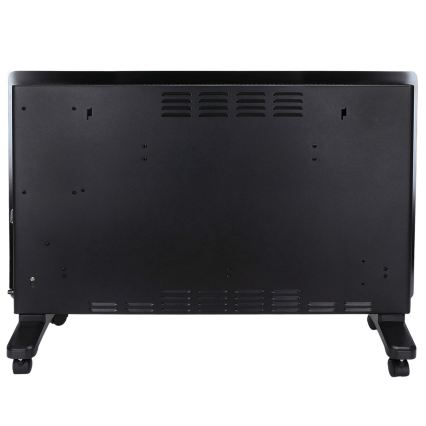 ZEVENTI - Convecteur/radiateur électrique mural intelligent avec écran LCD 1000/2000W/230V Wi-Fi noir