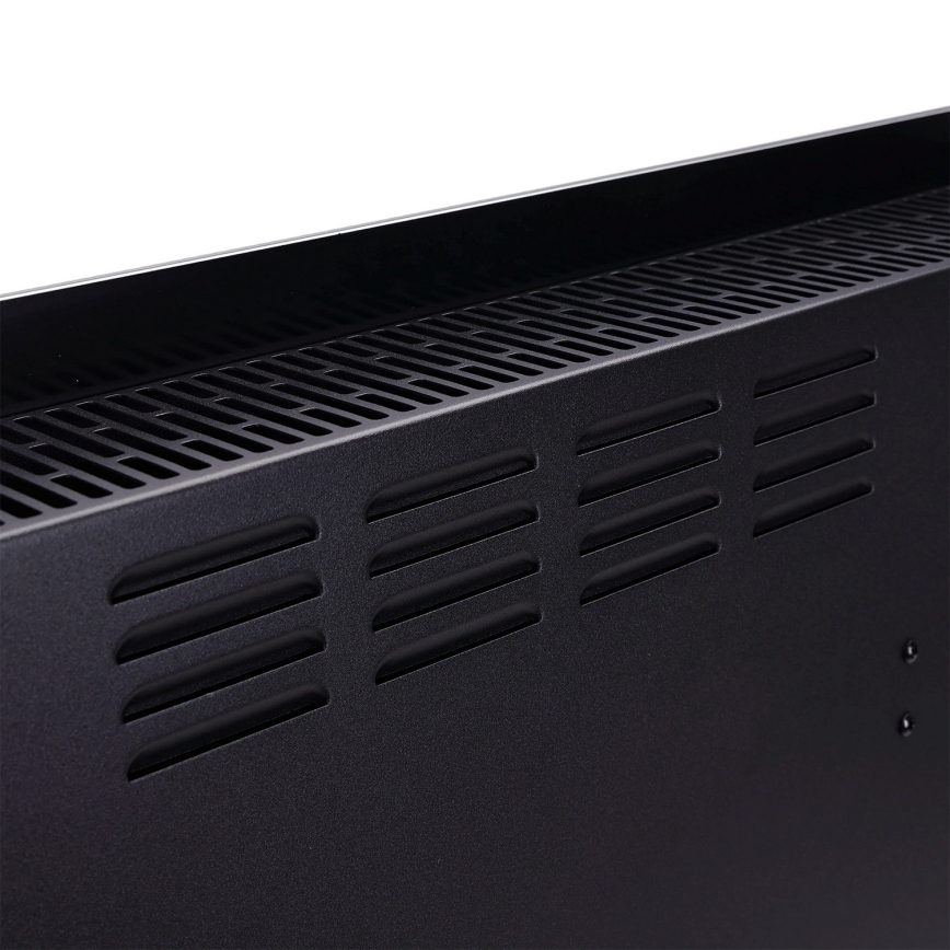 ZEVENTI - Convecteur/radiateur électrique mural intelligent avec écran LCD 1000/2000W/230V Wi-Fi noir