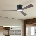 ZEVENTI - Dimbare LED-plafondventilator AUREX LED/24W/230V 3000/4000/6000K Wi-Fi Tuya zwart/walnoot + afstandsbediening