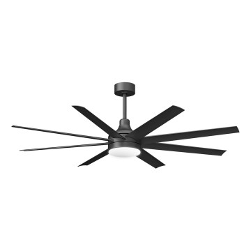 ZEVENTI - Dimbare LED-plafondventilator WALKIKI LED/24W/230V 2700-6500K 165 cm zwart + afstandsbediening