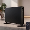 ZEVENTI - Elektrische directe verwarmer/convectorkachel met LCD-display 1250/2000W/230V zwart + afstandsbediening
