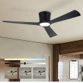 ZEVENTI - LED dimbare plafondventilator AUREX LED/24W/230V 3000/4000/6000K Wi-Fi Tuya zwart + afstandsbediening