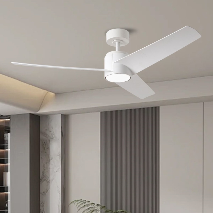 ZEVENTI - LED dimbare plafondventilator ORVIETO LED/18W/230V 3000-6000K Wi-Fi Tuya wit + afstandsbediening